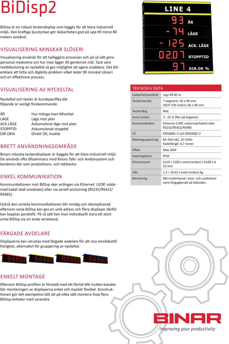 Tack vare realtidsvisning av nyckeltal så ges möjlighet att agera snabbare. Det blir enklare att hitta och åtgärda problem vilket leder till minskat slöseri och en effektivare process.