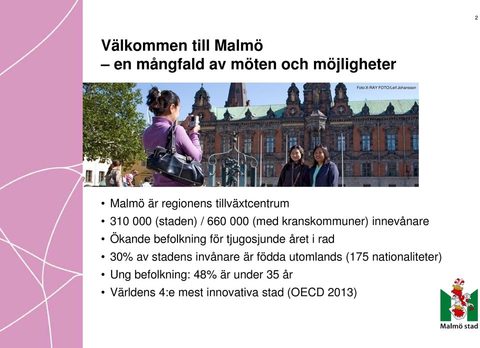 Ökande befolkning för tjugosjunde året i rad 30% av stadens invånare är födda utomlands (175