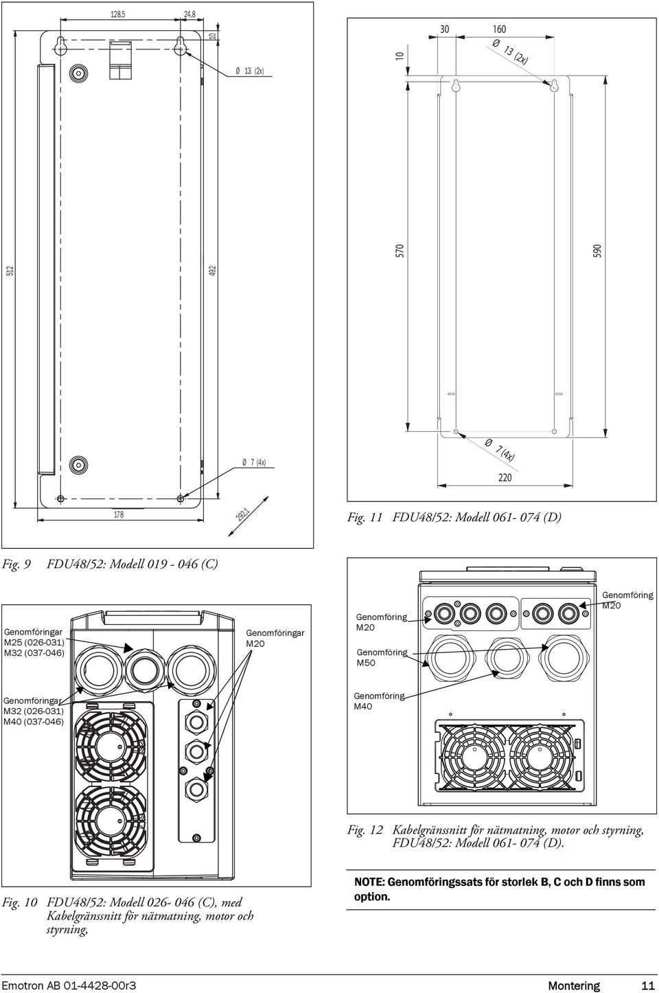 M32 (026-031) M40 (037-046) Genomföring M40 Fig.