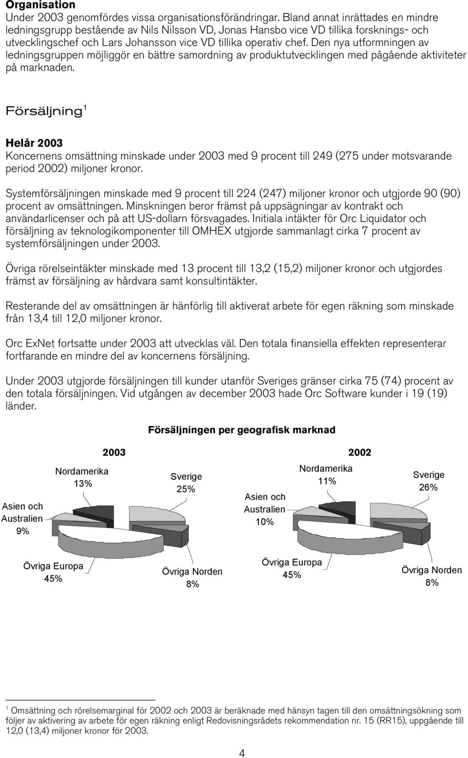 Den nya utformningen av ledningsgruppen möjliggör en bättre samordning av produktutvecklingen med pågående aktiviteter på marknaden.