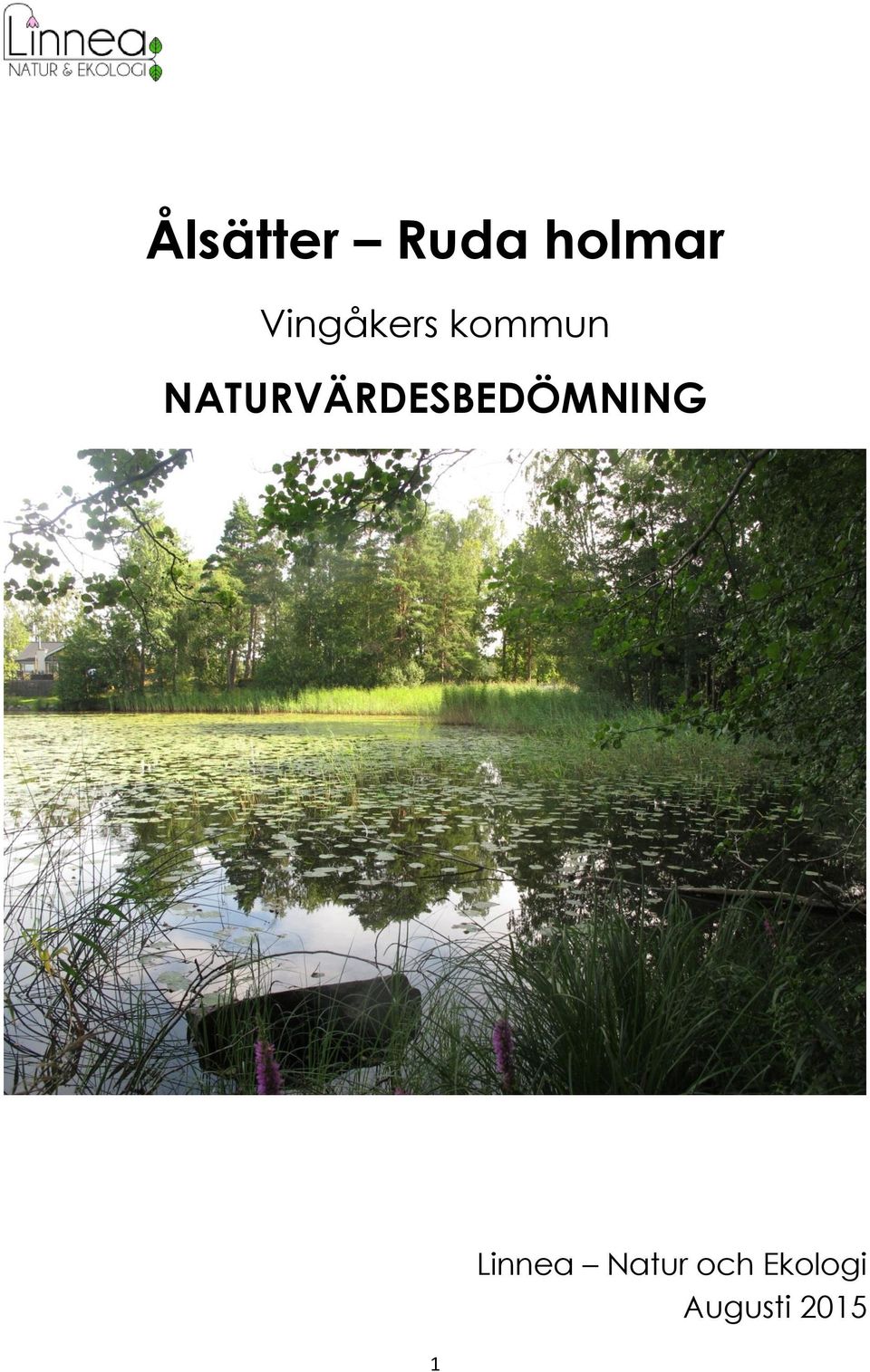 NATURVÄRDESBEDÖMNING 1