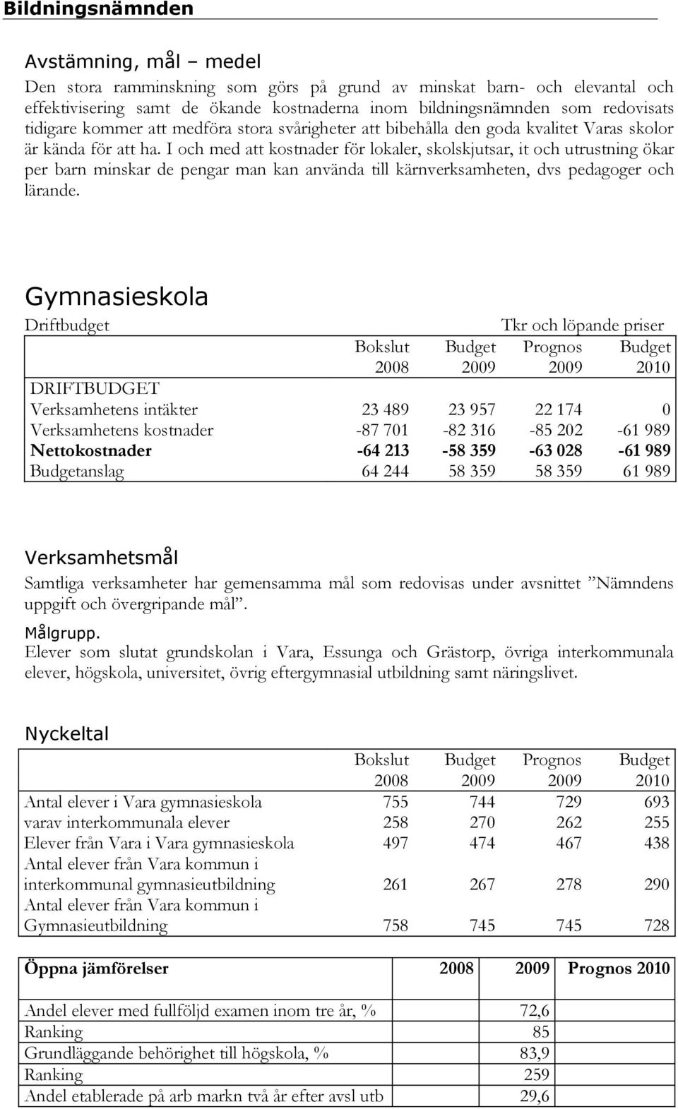 I och med att kostnader för lokaler, skolskjutsar, it och utrustning ökar per barn minskar de pengar man kan använda till kärnverksamheten, dvs pedagoger och lärande.