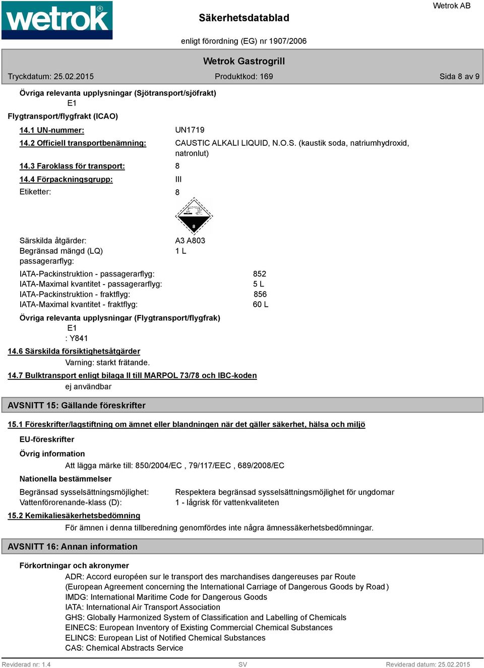 IC ALKALI LIQUID, N.O.S.