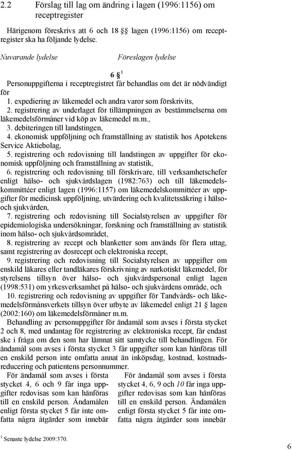 registrering av underlaget för tillämpningen av bestämmelserna om läkemedelsförmåner vid köp av läkemedel m.m., 3. debiteringen till landstingen, 4.