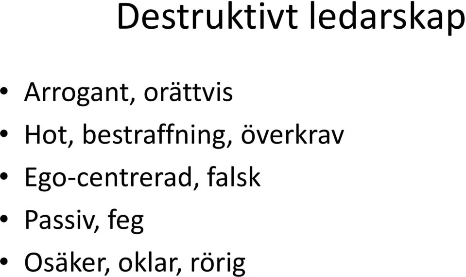 bestraffning, överkrav