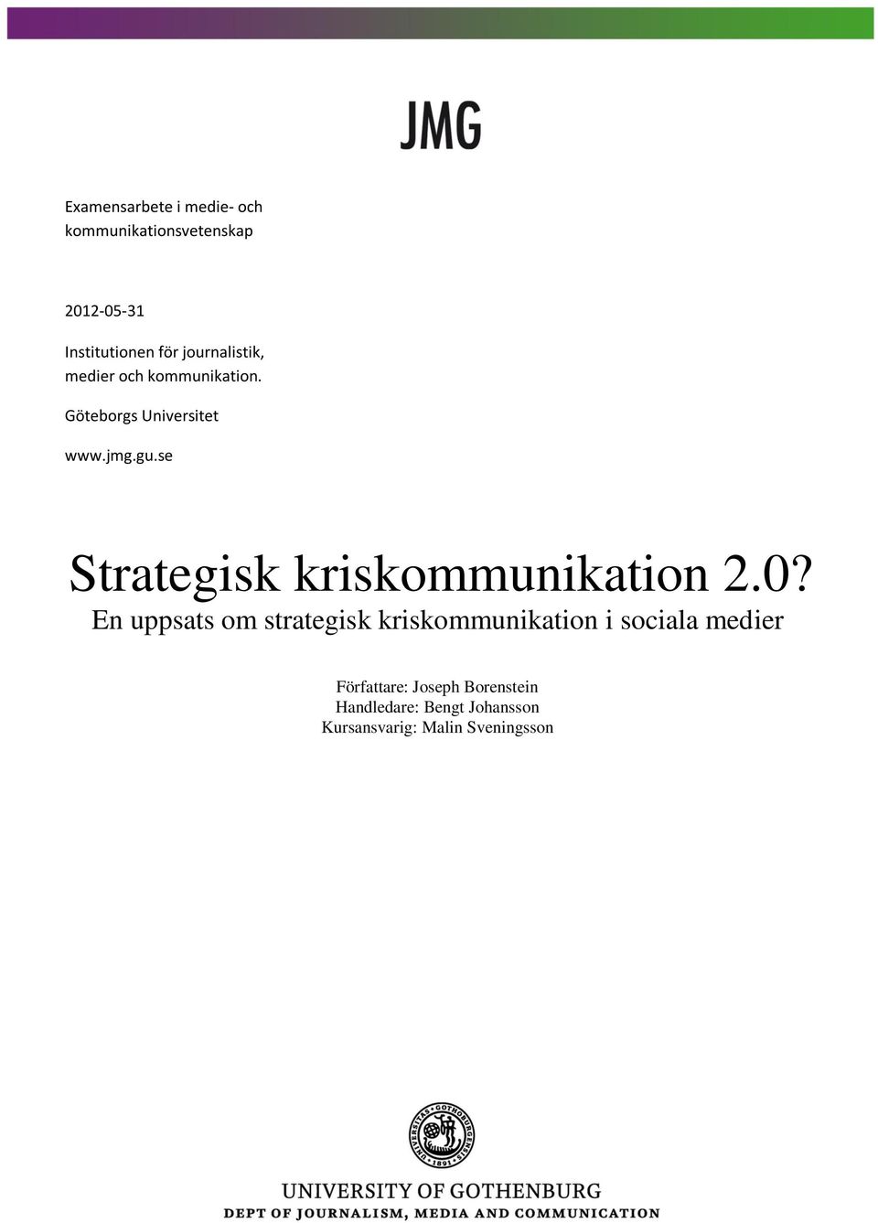 se Strategisk kriskommunikation 2.0?