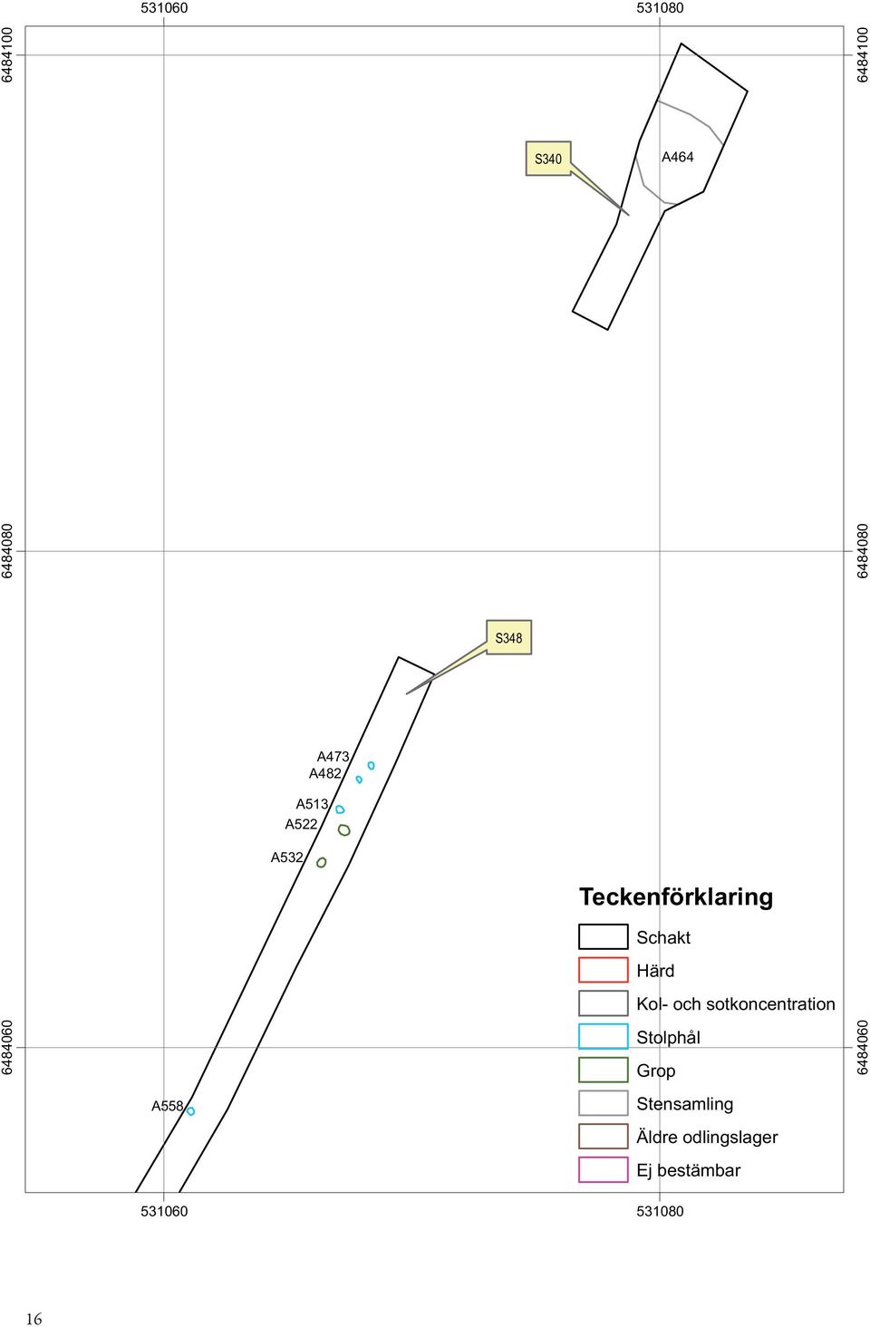 Härd Kol- och sotkoncentration Stolphål Grop 6484060