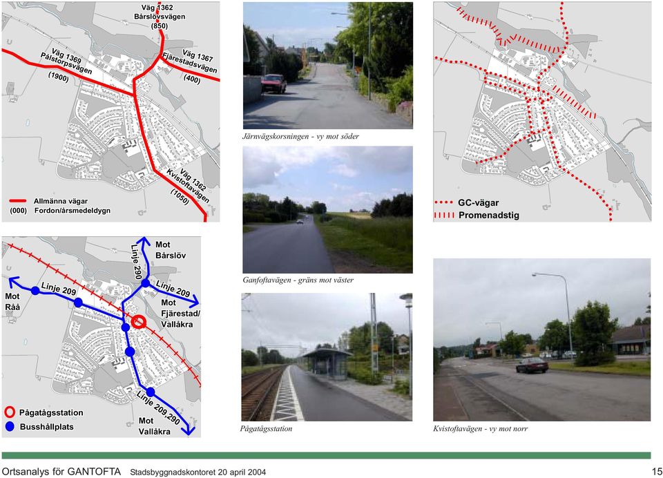 Fordon/årsmedeldygn GC-vägar Promenadstig Mot Bårslöv Linje 209 Linje 290 Linje 209 Mot Råå Ganfoftavägen - gräns mot väster Mot Fjärestad/ Vallåkra Mot Vallåkra Linje Linje Linje Linje Linje Linje