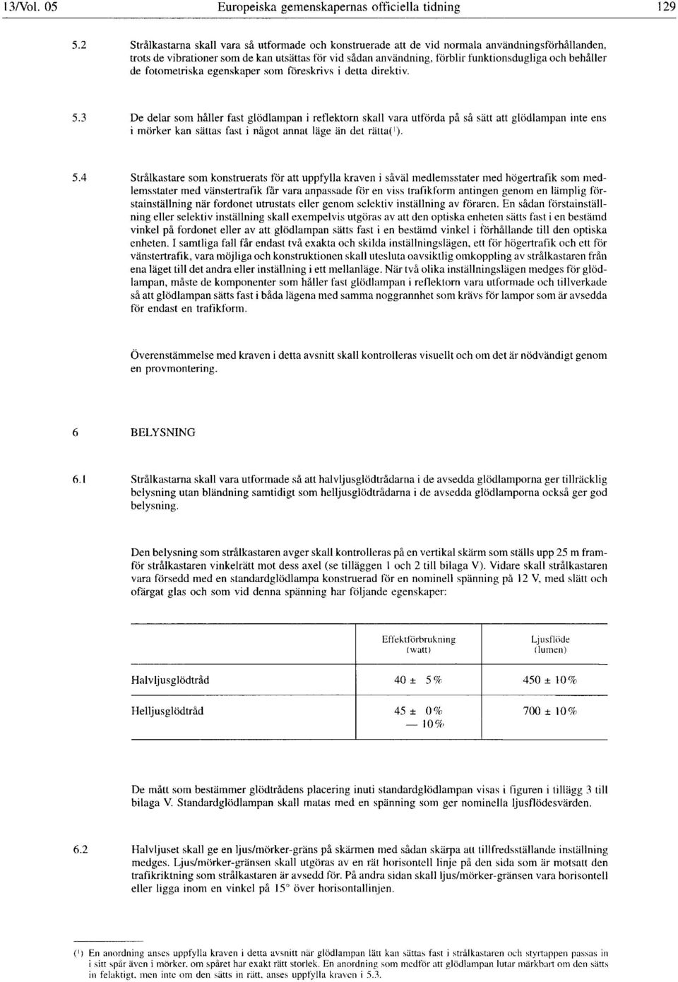 behåller de fotometriska egenskaper som föreskrivs i detta direktiv. 5.