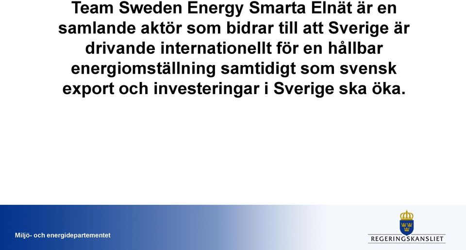 internationellt för en hållbar energiomställning