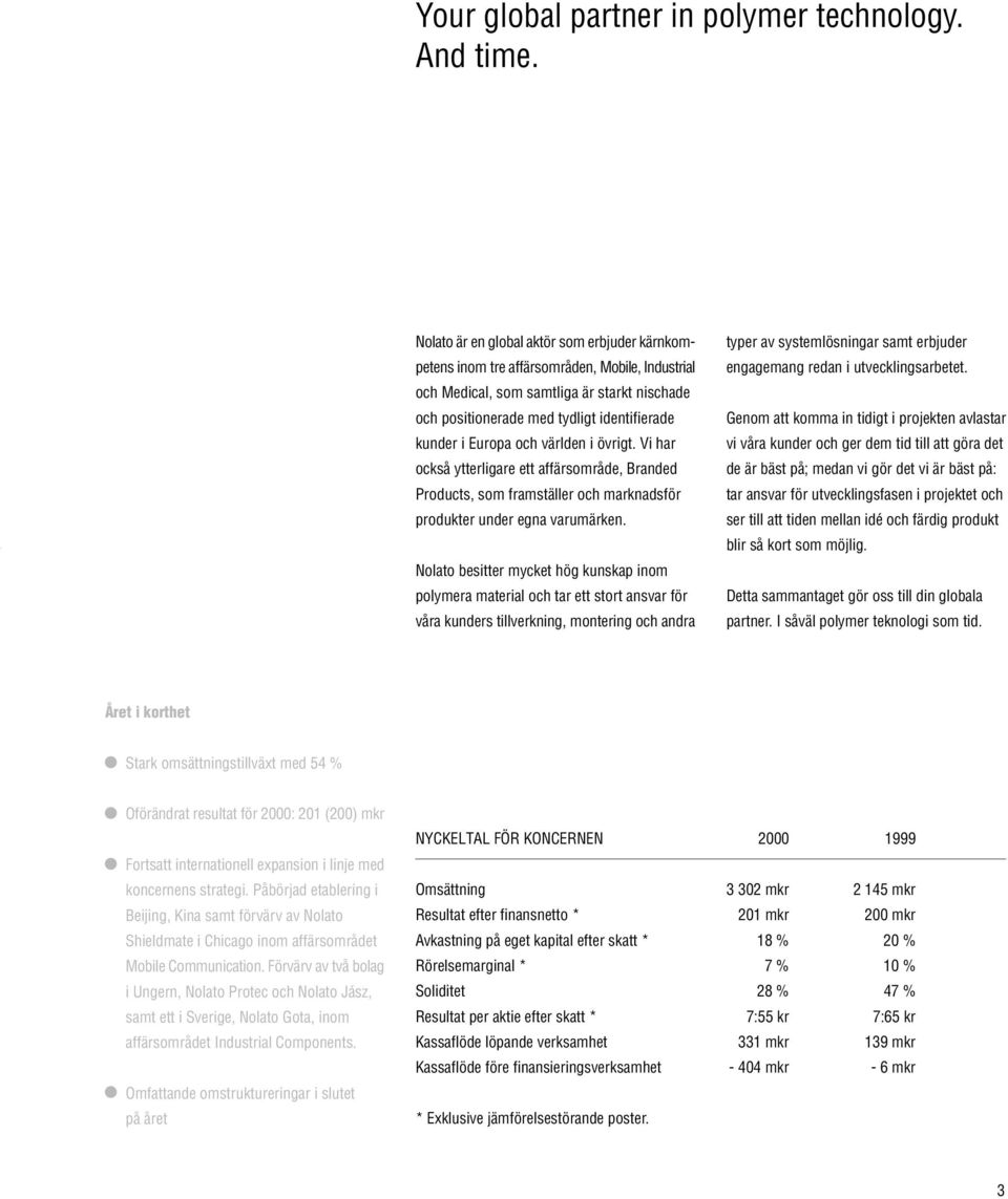 Europa och världen i övrigt. Vi har också ytterligare ett affärsområde, Branded Products, som framställer och marknadsför produkter under egna varumärken.