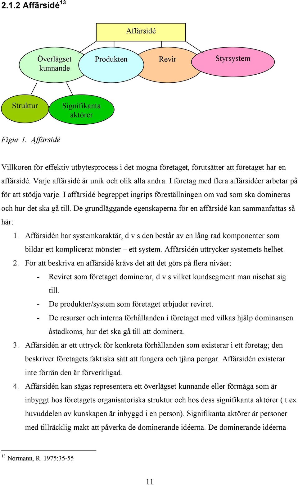 I företag med flera affärsidéer arbetar på för att stödja varje. I affärsidé begreppet ingrips föreställningen om vad som ska domineras och hur det ska gå till.