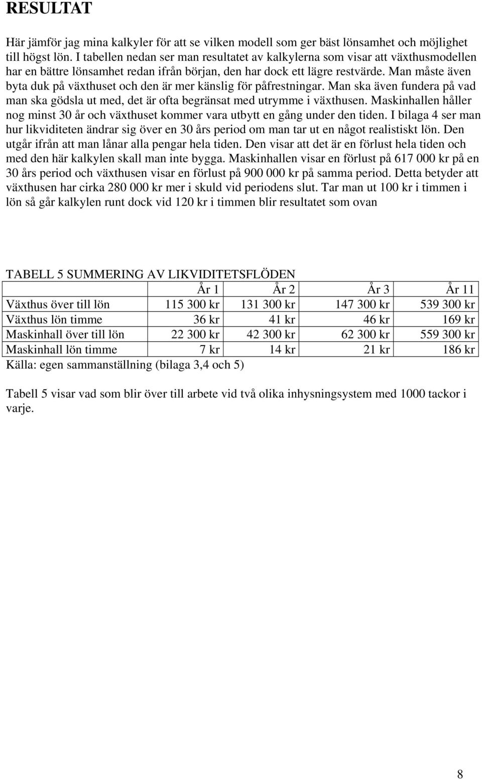 Man måste även byta duk på växthuset och den är mer känslig för påfrestningar. Man ska även fundera på vad man ska gödsla ut med, det är ofta begränsat med utrymme i växthusen.