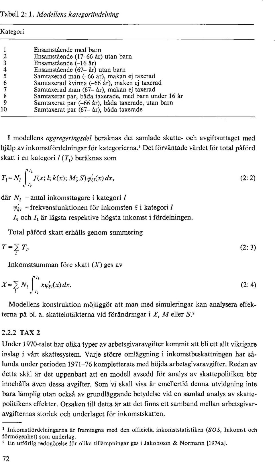 6 Samtaxerad kvinna (-66 år), maken ej taxerad 7 Samtaxerad man (67- år), makan ej taxerad 8 Samtaxerat par, båda taxerade, med barn under 16 år 9 Samtaxerat par (-66 år), båda taxerade, utan barn 10