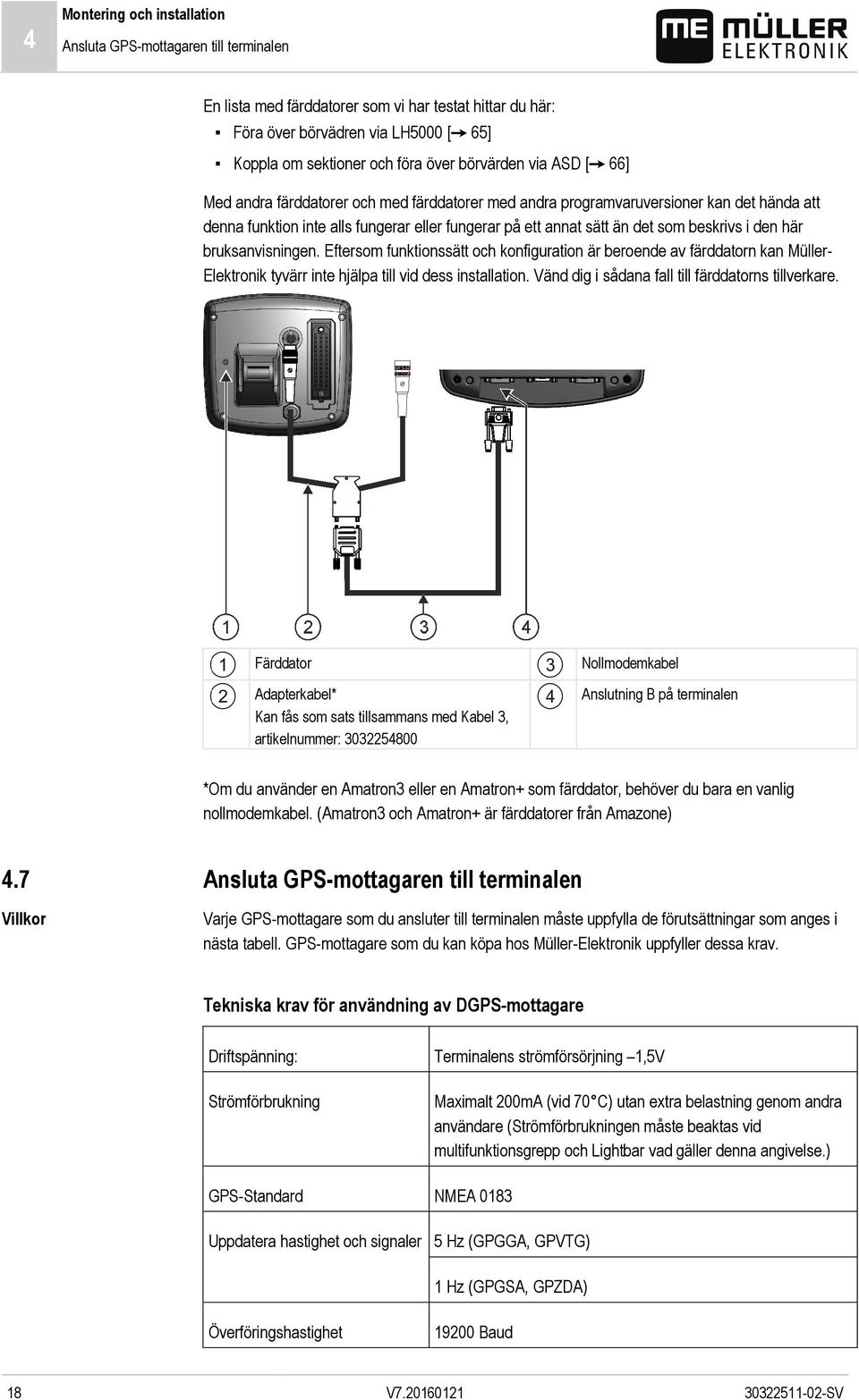 beskrivs i den här bruksanvisningen. Eftersom funktionssätt och konfiguration är beroende av färddatorn kan Müller- Elektronik tyvärr inte hjälpa till vid dess installation.