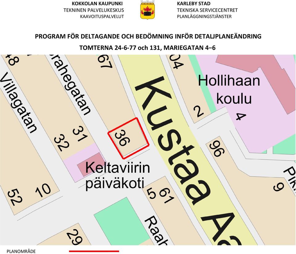 PLANLÄGGNINGSTJÄNSTER PROGRAM FÖR DELTAGANDE OCH