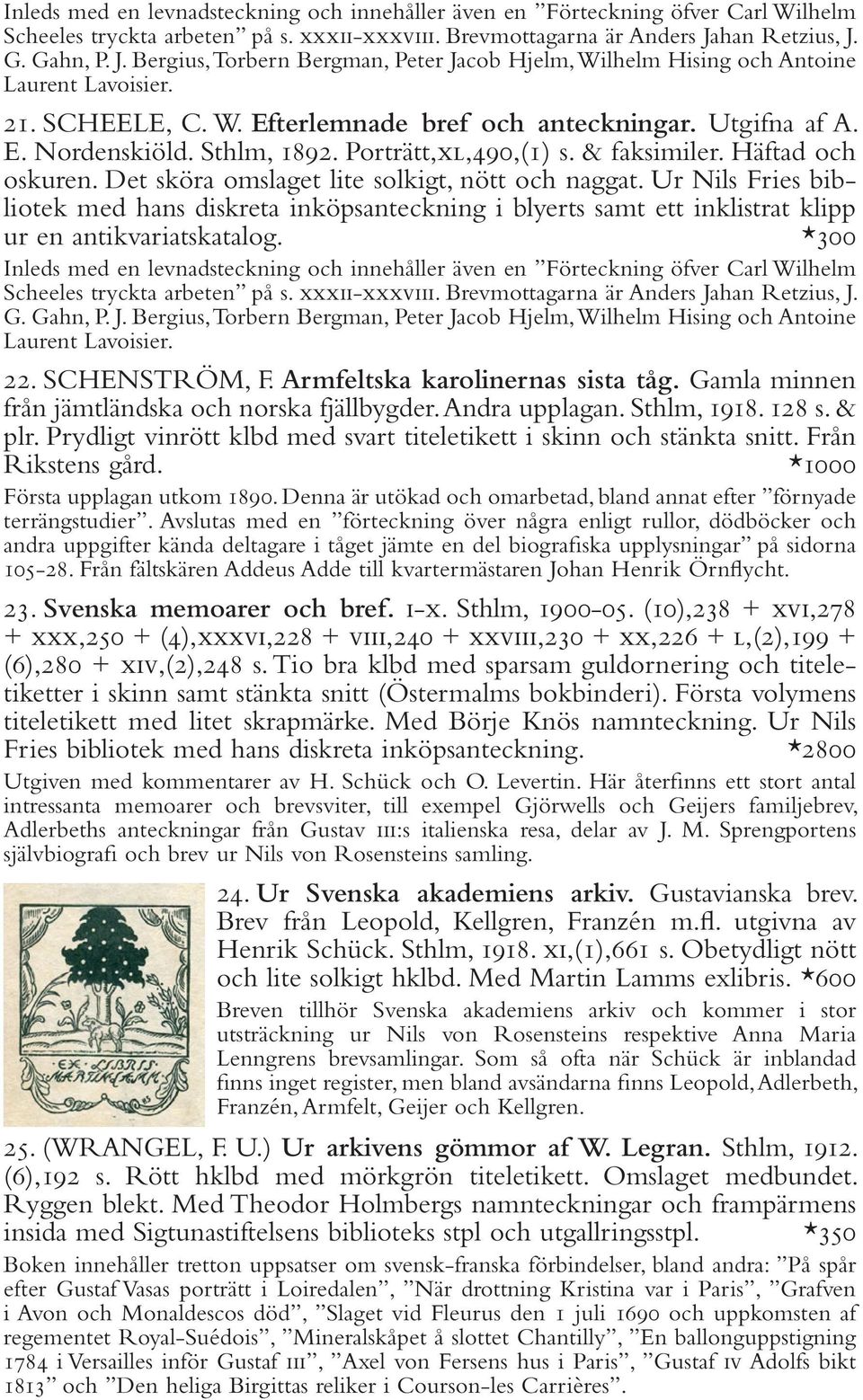 Sthlm, 1892. Porträtt,xl,490,(1) s. & faksimiler. Häftad och oskuren. Det sköra omslaget lite solkigt, nött och naggat.