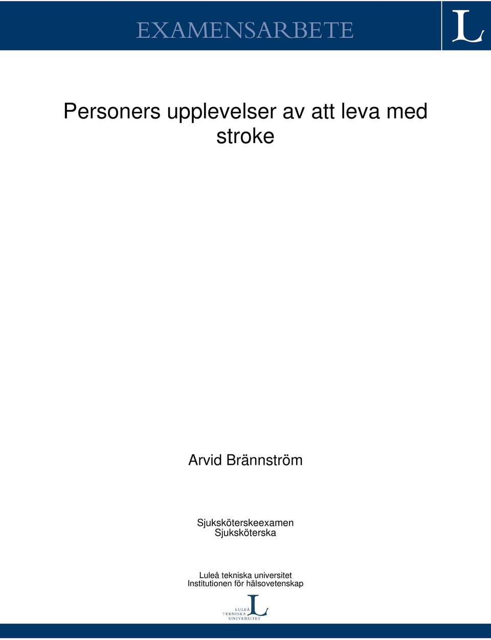 Sjuksköterskeexamen Sjuksköterska Luleå