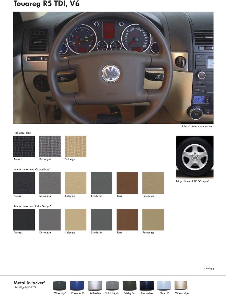 Solbeige Schilfgrön Teak Purebeige Komfortstolar med läder Nappa* Metallic-lacker* (ej V10