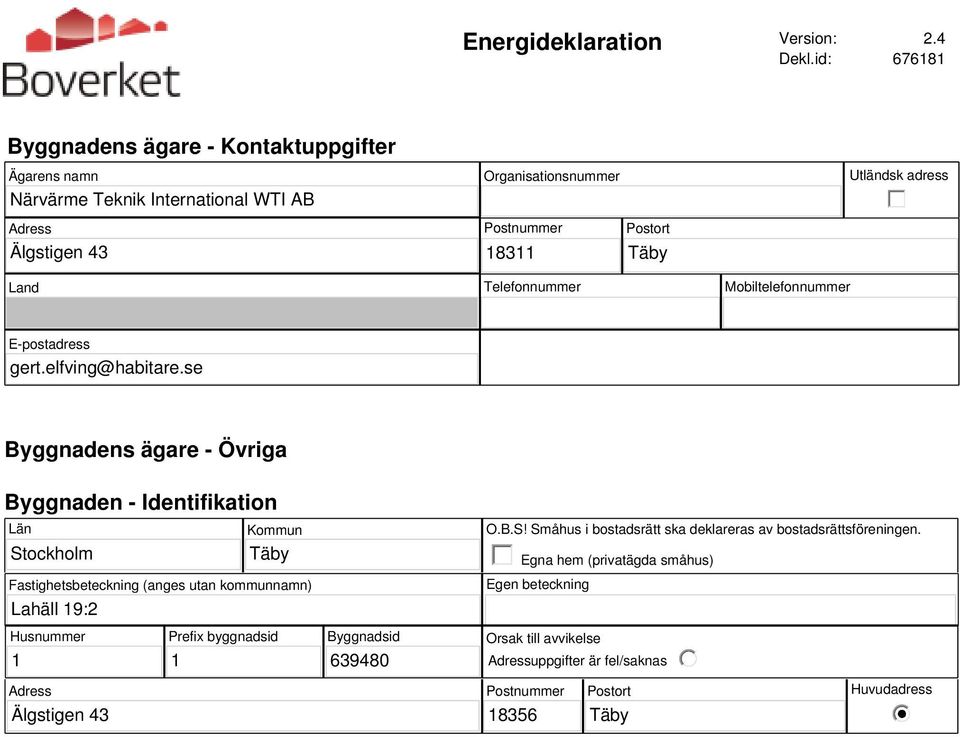 Täby Land Telefonnummer Mobiltelefonnummer E-postadress gert.elfving@habitare.