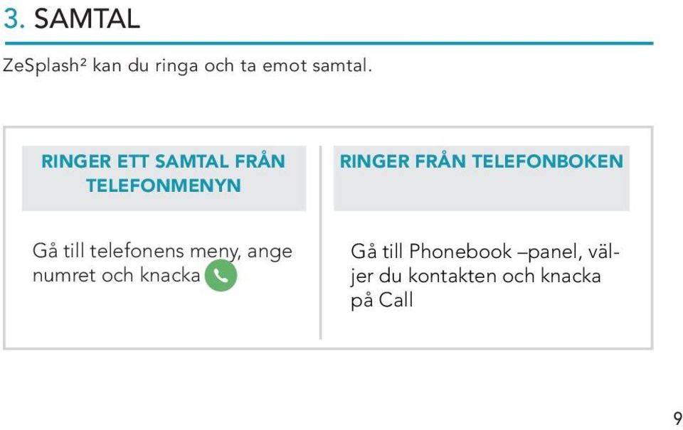 TELEFONBOKEN Gå till telefonens meny, ange numret och