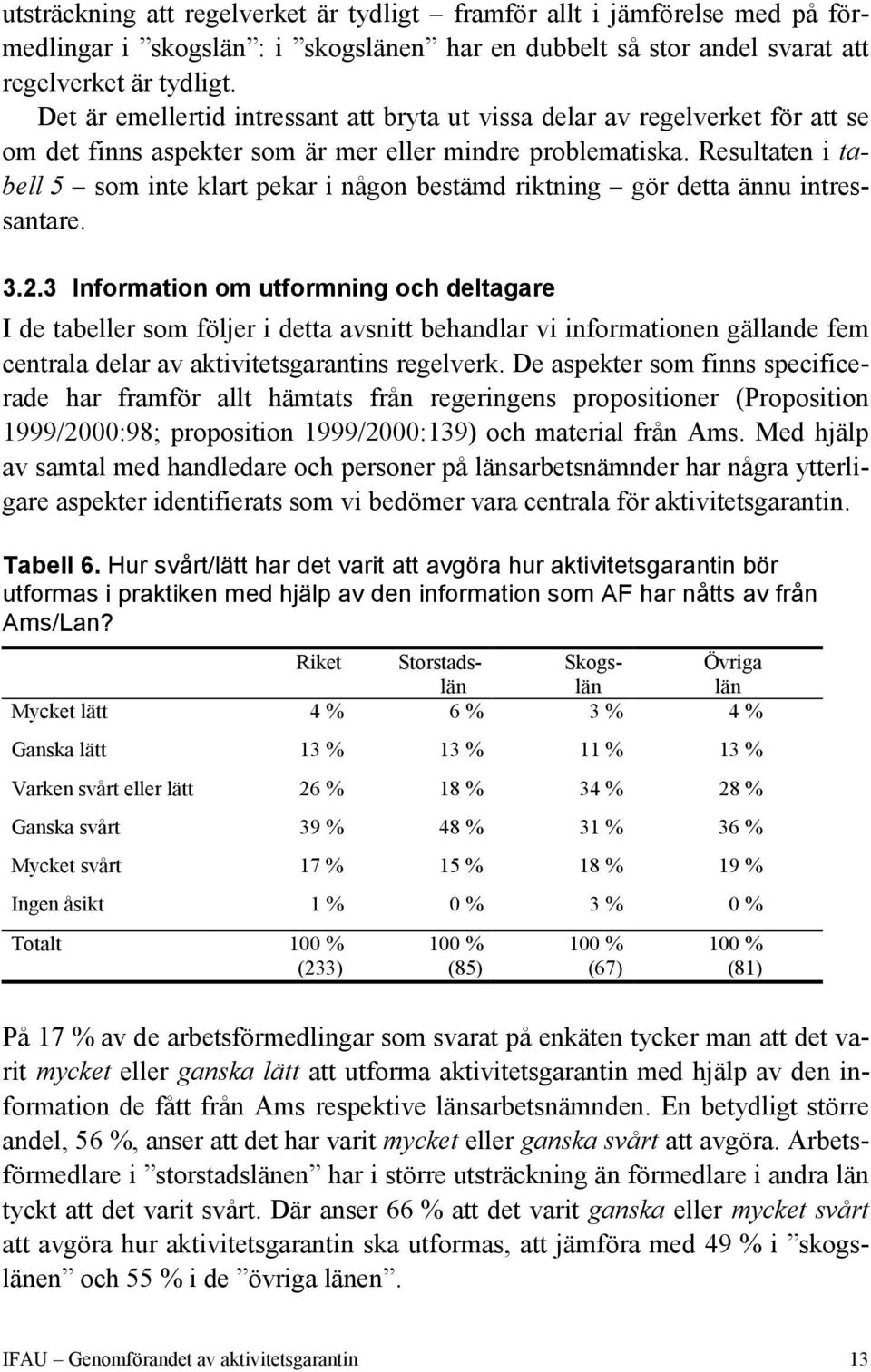 Resultaten i tabell 5 som inte klart pekar i någon bestämd riktning gör detta ännu intressantare. 3.2.