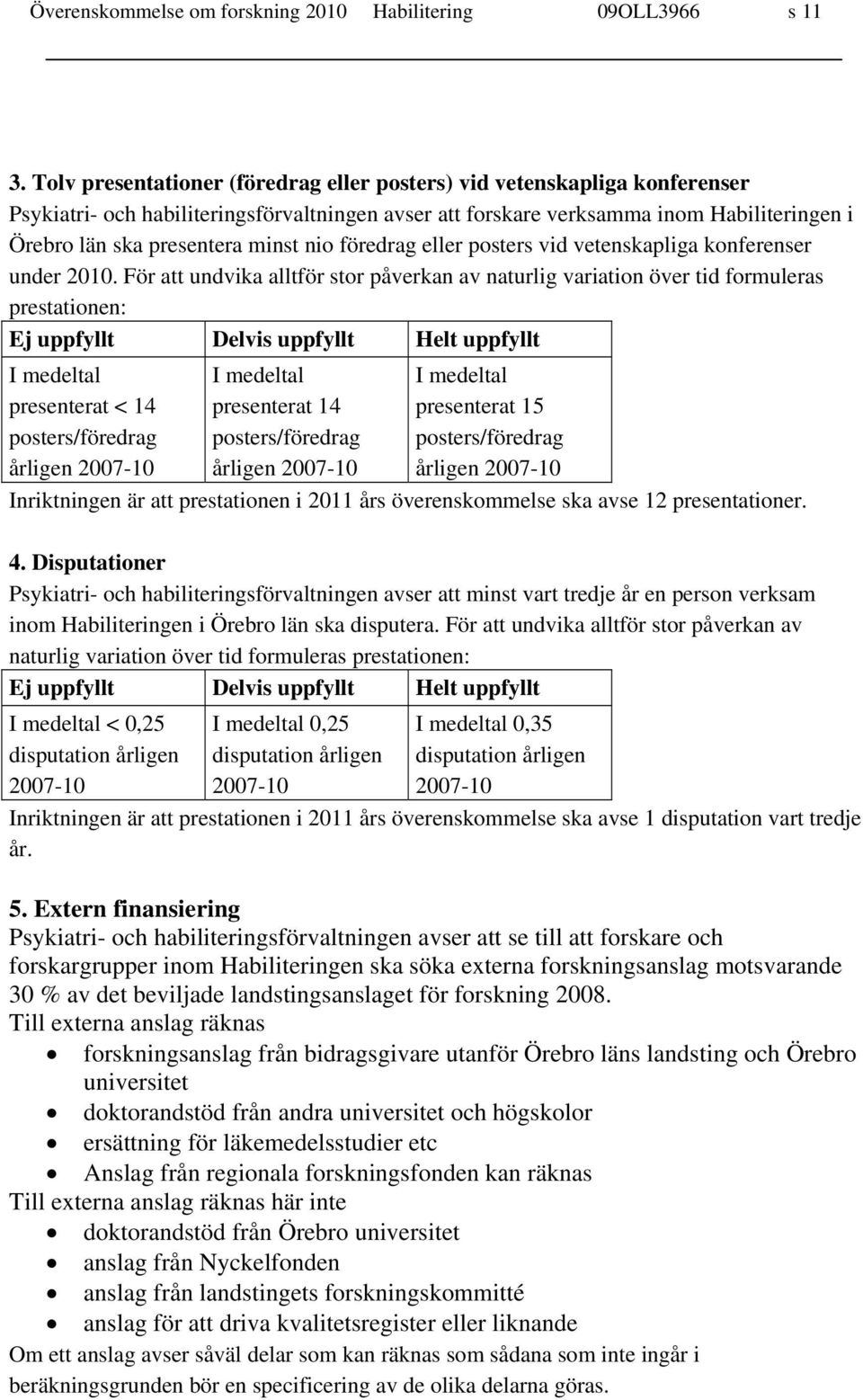 nio föredrag eller posters vid vetenskapliga konferenser under 2010.