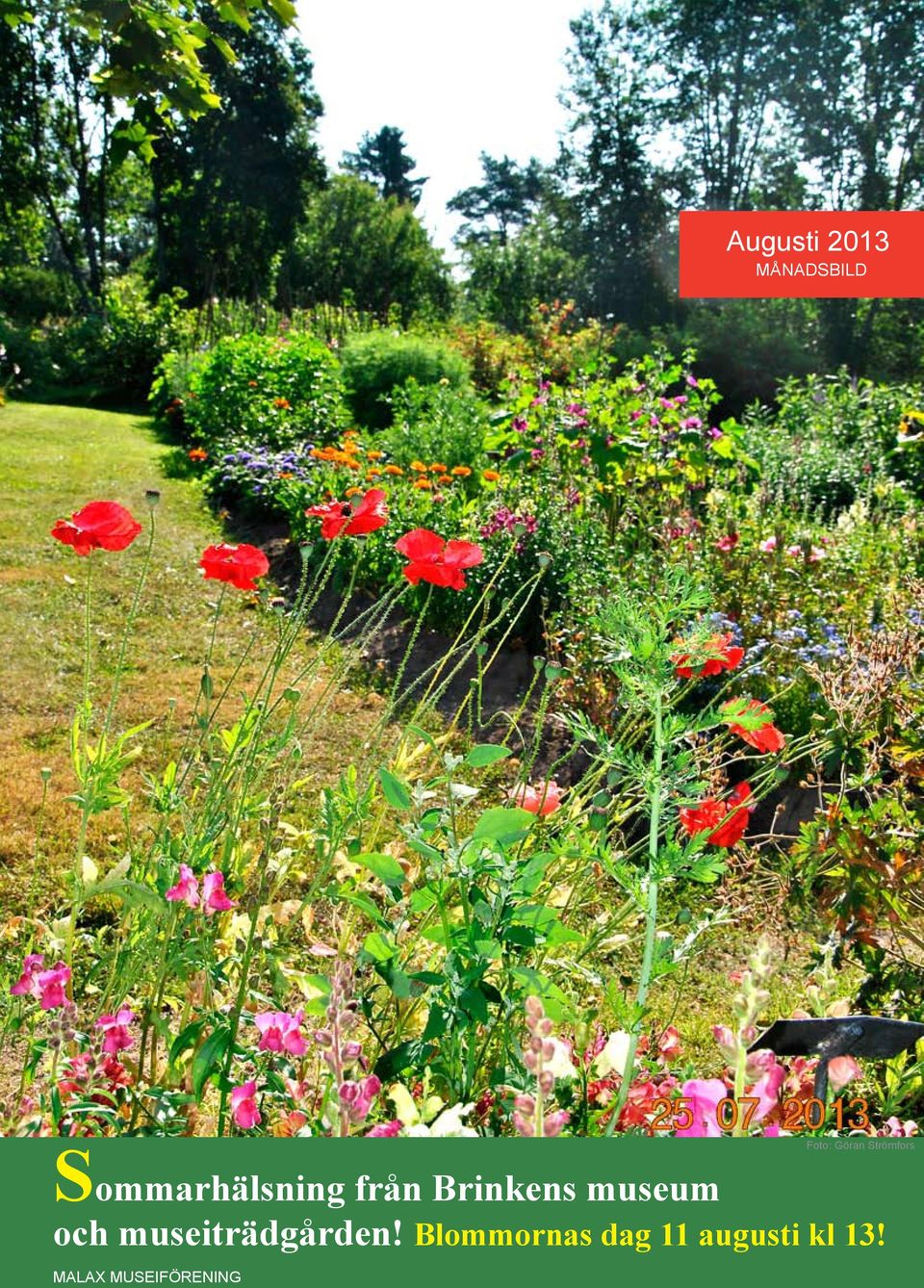 Blommornas dag 11 augusti kl 13!