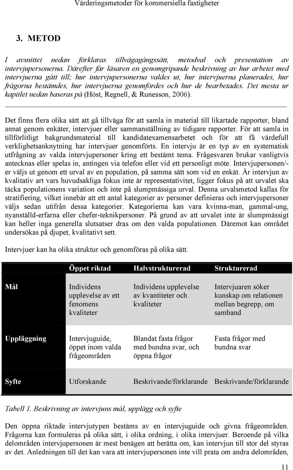 genomfördes och hur de bearbetades. Det mesta ur kapitlet nedan baseras på (Höst, Regnell, & Runesson, 2006).