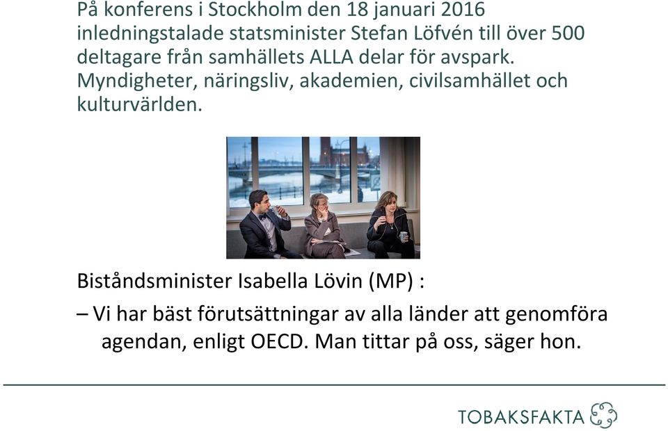 Myndigheter, näringsliv, akademien, civilsamhället och kulturvärlden.