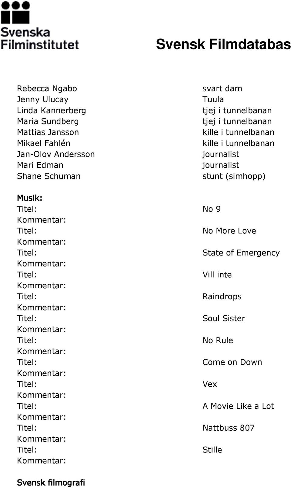 tunnelbanan kille i tunnelbanan journalist journalist stunt (simhopp) Musik: No 9 No More Love State of