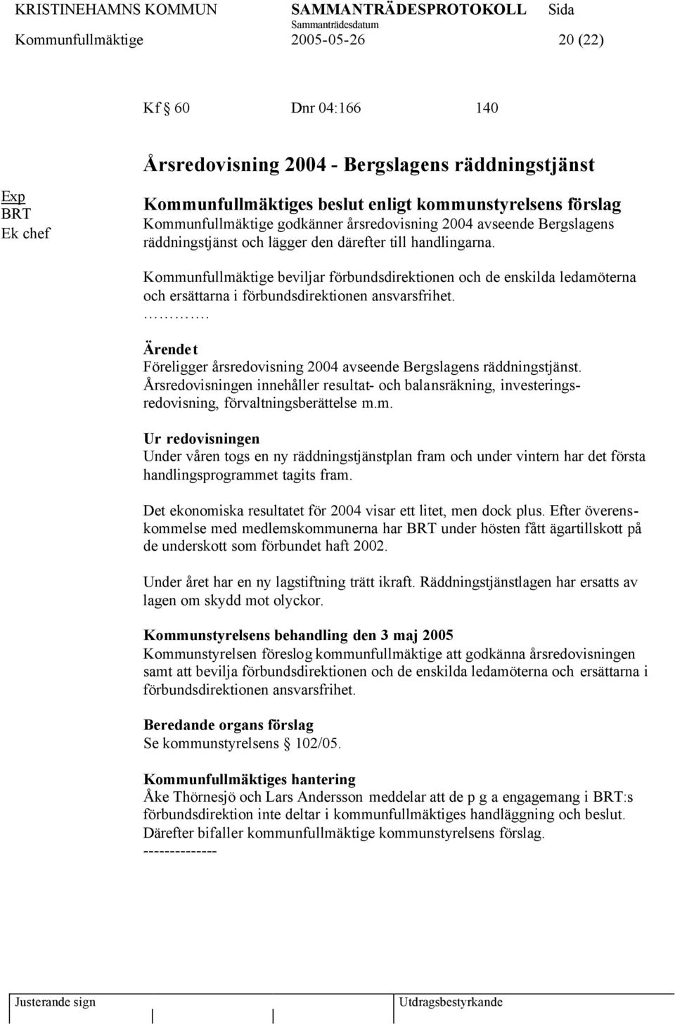 Kommunfullmäktige beviljar förbundsdirektionen och de enskilda ledamöterna och ersättarna i förbundsdirektionen ansvarsfrihet.