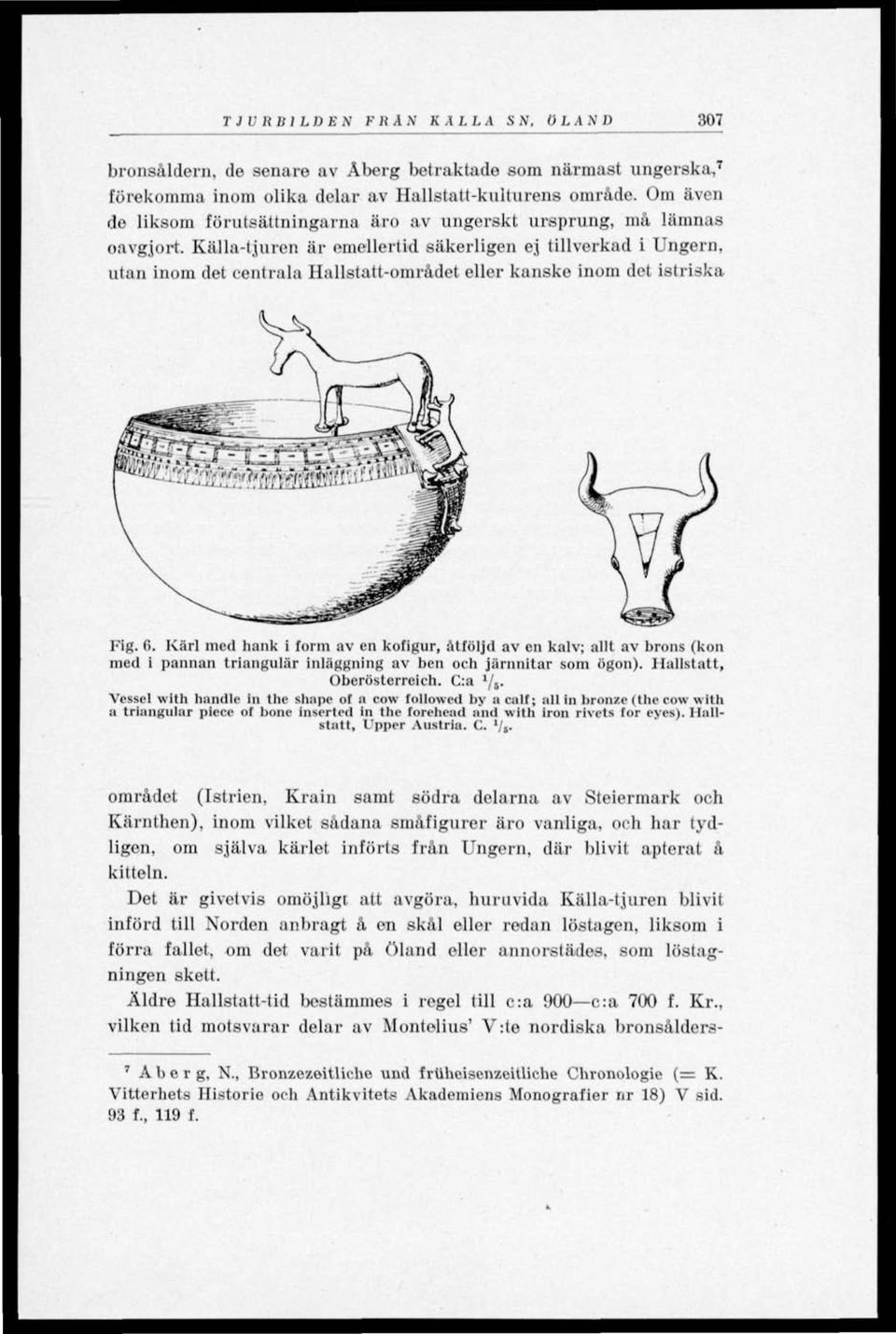 Källa-tjuren är emellertid säkerligen ej tillverkad i Ungern, utan inom det centrala Hallstatt-området eller kanske inom det istriska Fig.