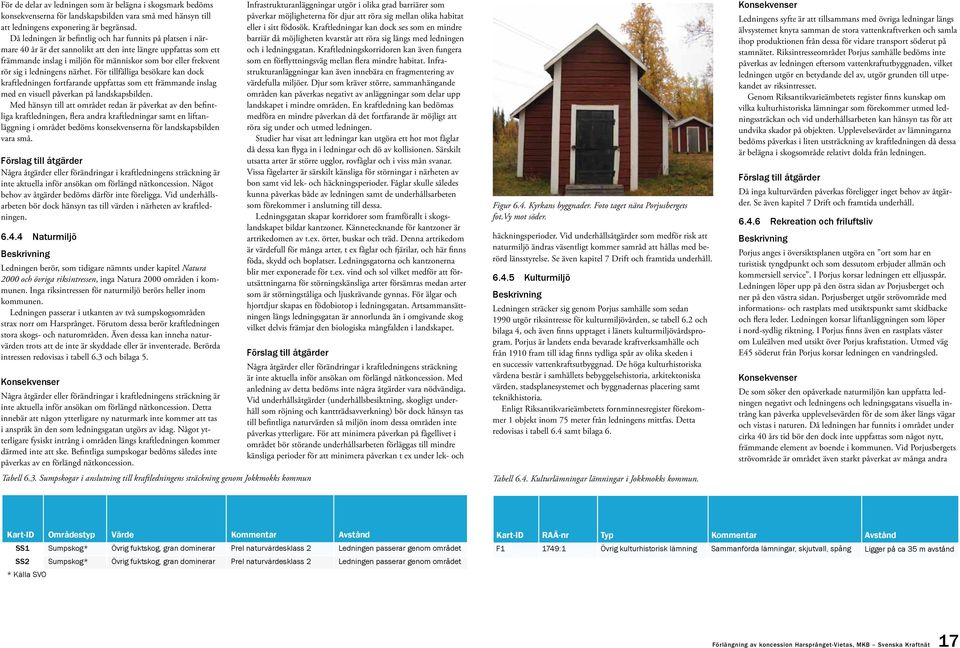 ledningens närhet. För tillfälliga besökare kan dock kraftledningen fortfarande uppfattas som ett främmande inslag med en visuell påverkan på landskapsbilden.