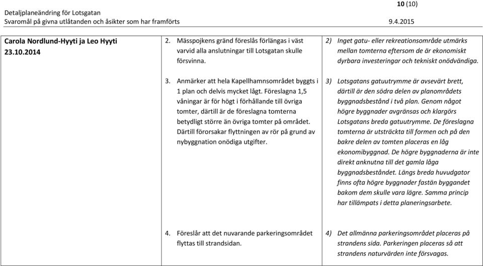 Anmärker att hela Kapellhamnsområdet byggts i 1 plan och delvis mycket lågt.