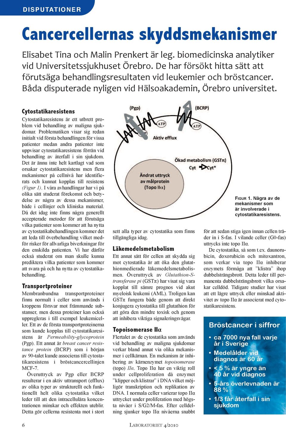 Cytostatikaresistens Cytostatikaresistens är ett utbrett problem vid behandling av maligna sjukdomar.