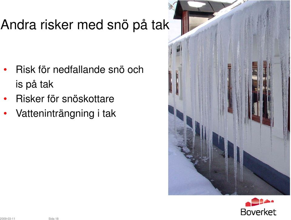 tak Risker för snöskottare