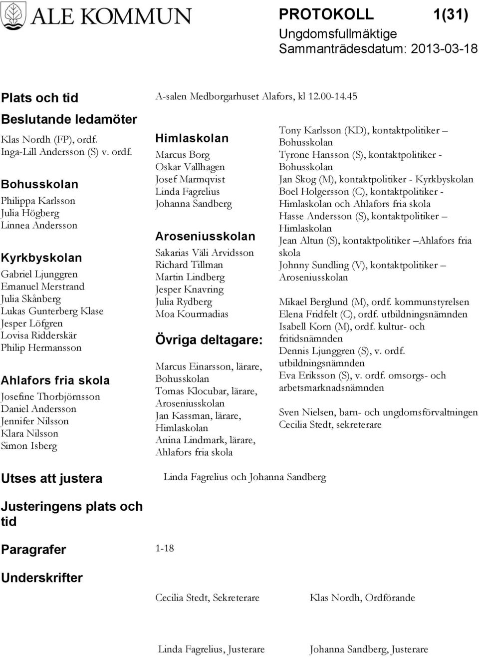 Bohusskolan Philippa Karlsson Julia Högberg Linnea Andersson Kyrkbyskolan Gabriel Ljunggren Emanuel Merstrand Julia Skånberg Lukas Gunterberg Klase Jesper Löfgren Lovisa Ridderskär Philip Hermansson