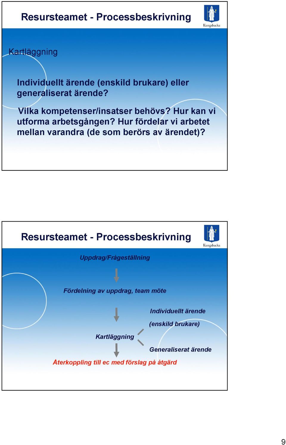 Hur fördelar vi arbetet mellan varandra (de som berörs av ärendet)?