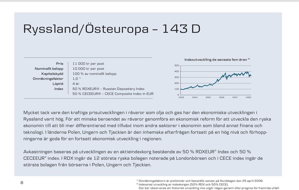 olja och gas har den ekonomiska utvecklingen i Ryssland varit hög.