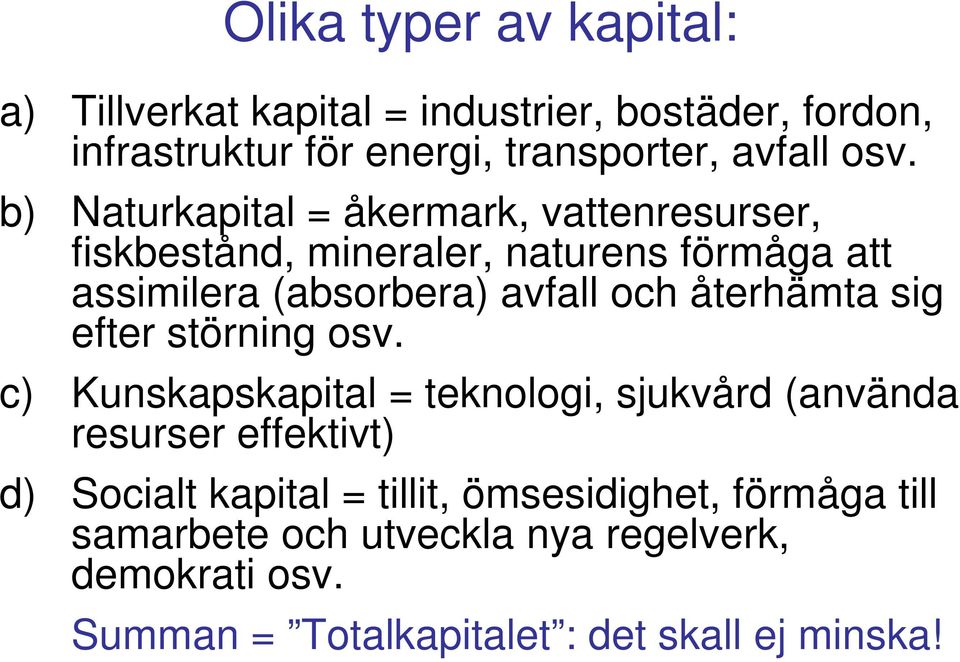 återhämta sig efter störning osv.