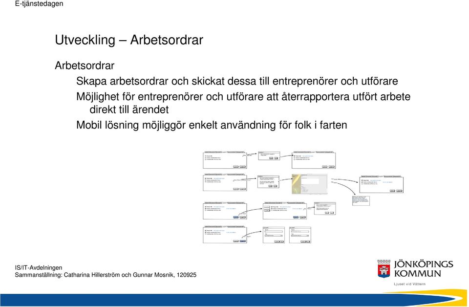 entreprenörer och utförare att återrapportera utfört arbete