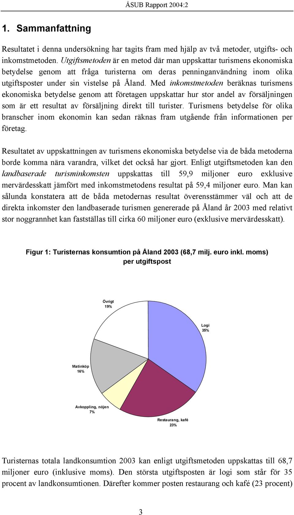 Med inkomstmetoden beräknas turismens ekonomiska betydelse genom att företagen uppskattar hur stor andel av försäljningen som är ett resultat av försäljning direkt till turister.