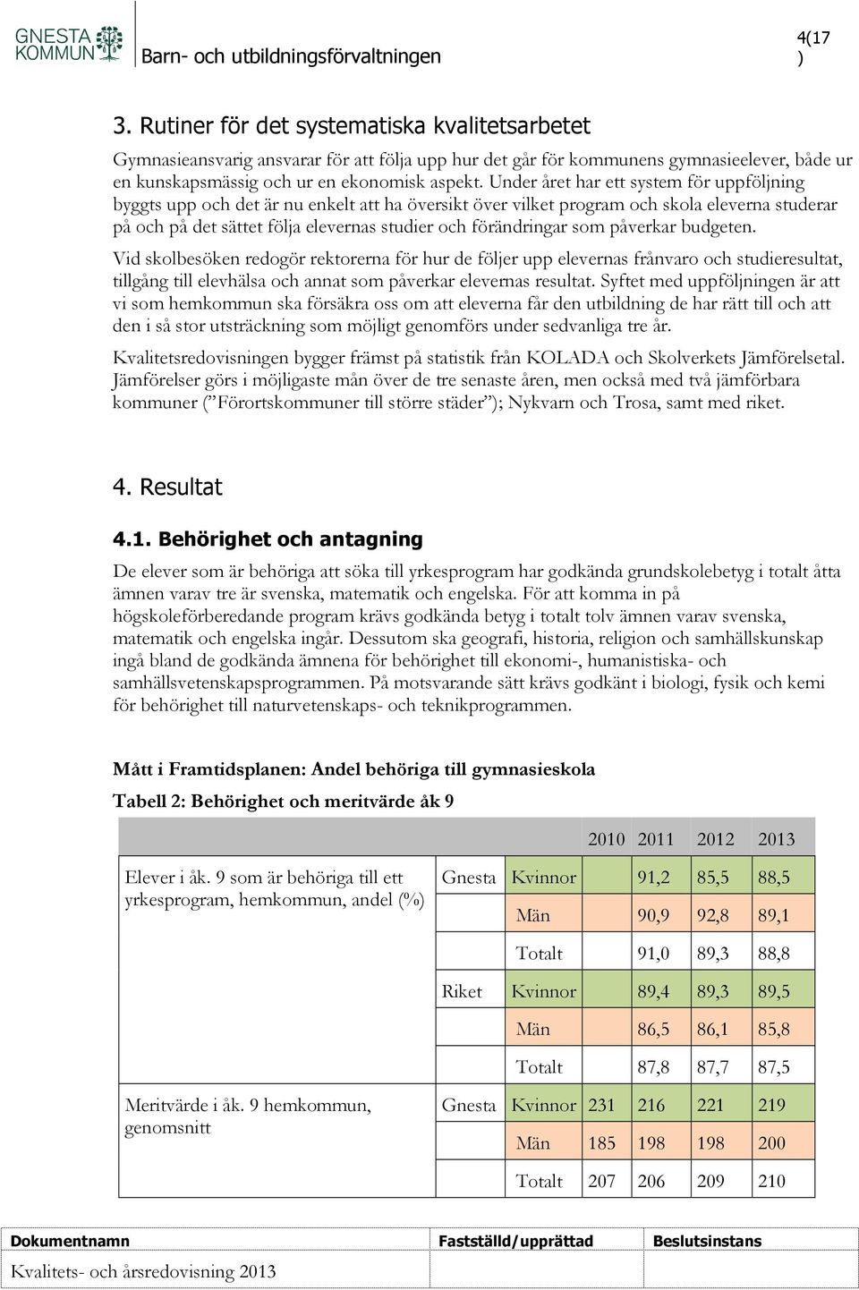 som påverkar budgeten. Vid skolbesöken redogör rektorerna för hur de följer upp elevernas frånvaro och studieresultat, tillgång till elevhälsa och annat som påverkar elevernas resultat.