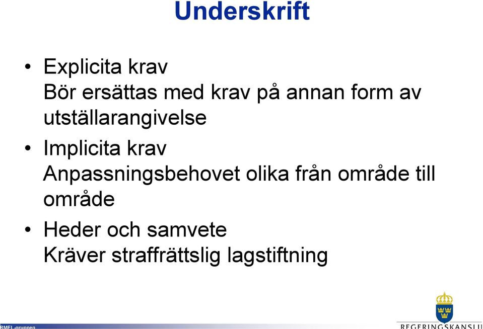 Anpassningsbehovet olika från område till område