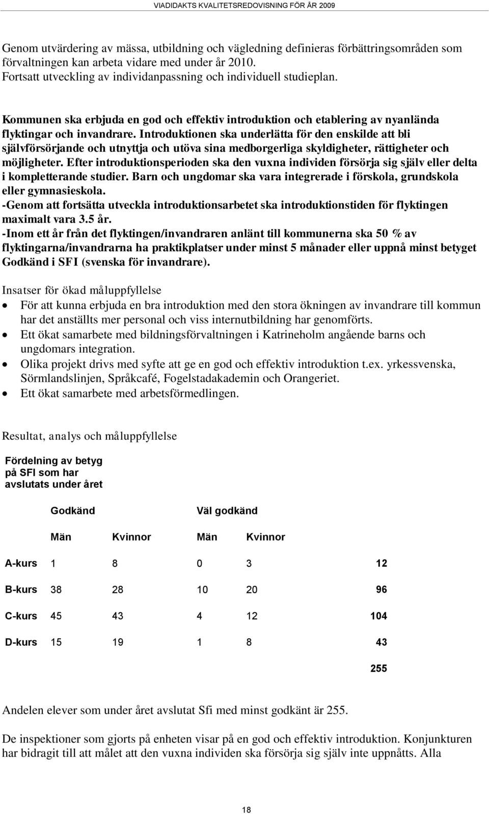 Introduktionen ska underlätta för den enskilde att bli självförsörjande och utnyttja och utöva sina medborgerliga skyldigheter, rättigheter och möjligheter.