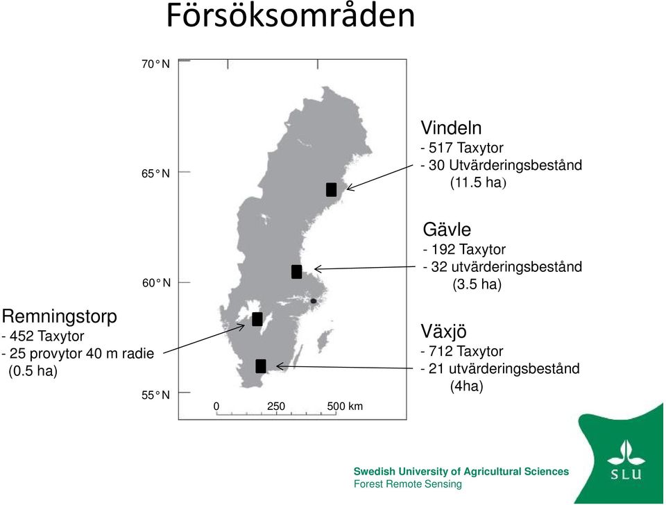 5 ha) Remningstorp - 452 Taxytor - 25 provytor 40 m radie (0.