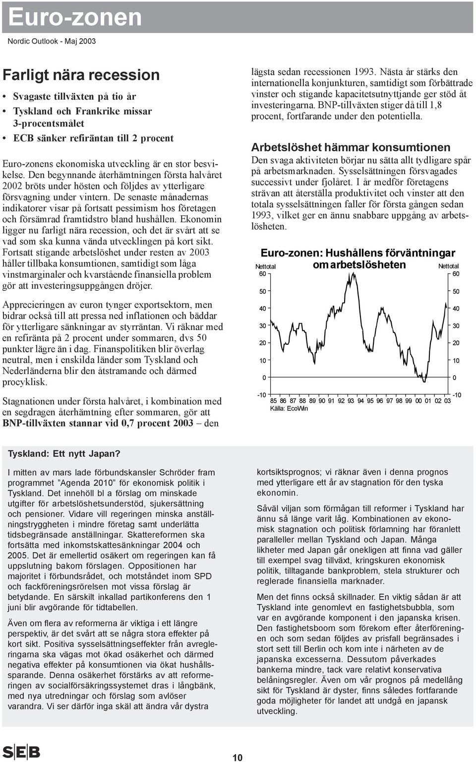 De senaste månadernas indikatorer visar på fortsatt pessimism hos företagen och försämrad framtidstro bland hushållen.