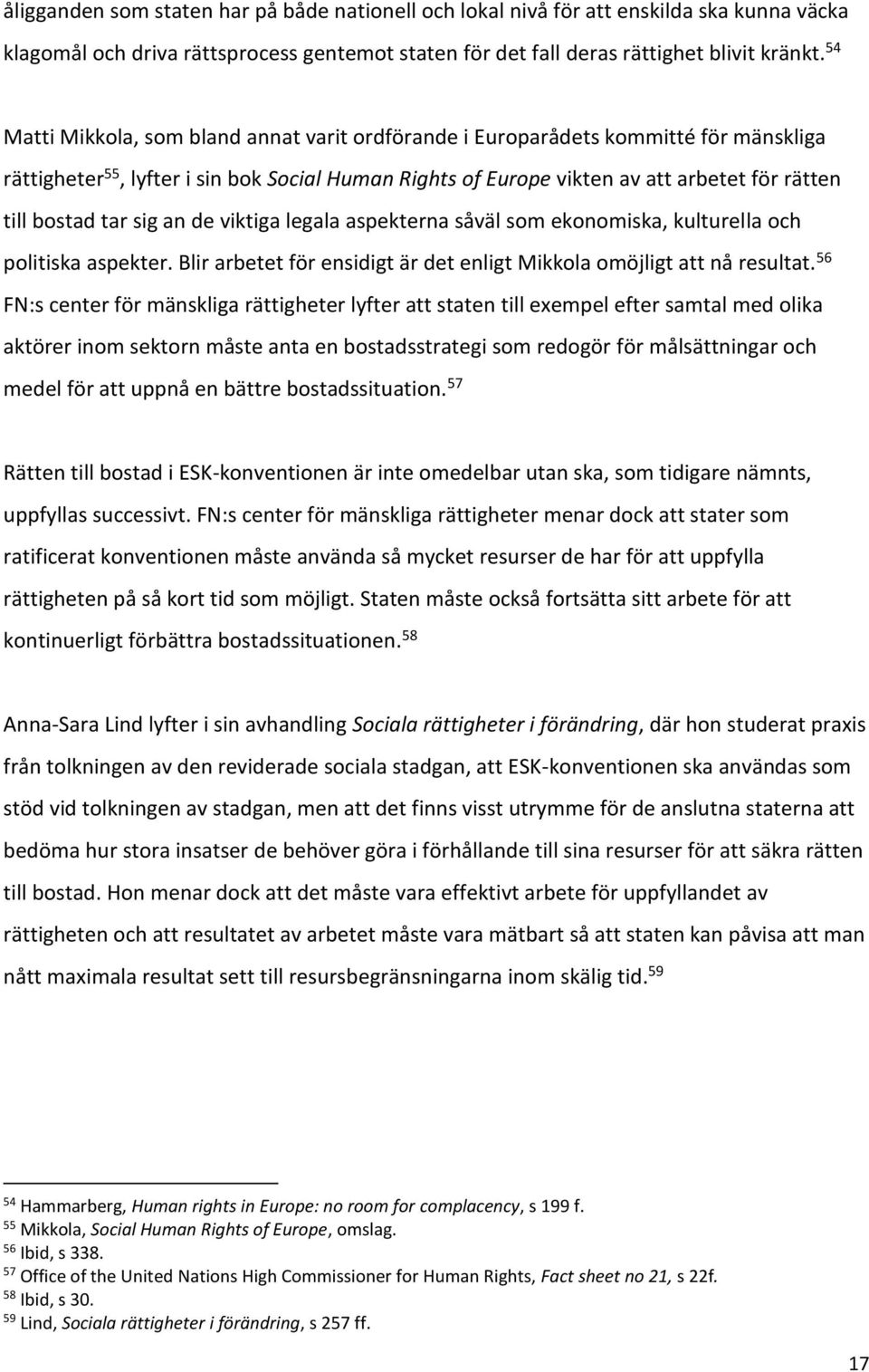 tar sig an de viktiga legala aspekterna såväl som ekonomiska, kulturella och politiska aspekter. Blir arbetet för ensidigt är det enligt Mikkola omöjligt att nå resultat.