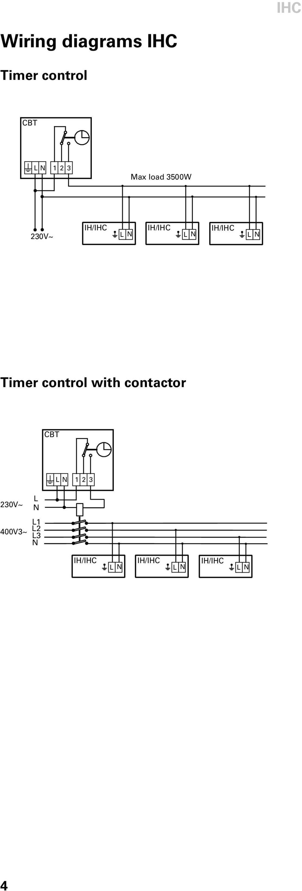 Timer control with contactor CBT